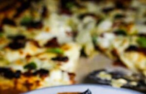 Artichoke and Sun Dried Tomato Pizza with Boursin
