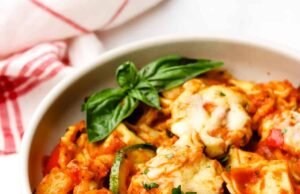 Baked Tortellini with Roasted Vegetables