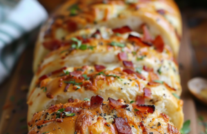 Chicken Bacon Ranch Stromboli