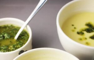 Creamy Fresh Corn Soup Recipe with Chimichurri