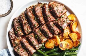 Garlic Herb Butter Steak in Oven