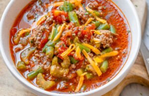 Hamburger Beef Soup {Low Carb / Keto}