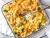 Loaded Cauliflower Broccoli Casserole with Bacon