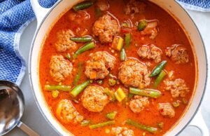 Mexican Meatball Soup {Albondigas Soup}