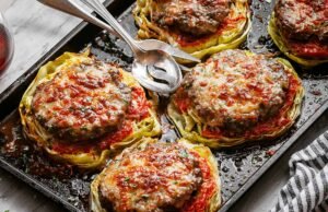 Oven-Baked Cabbage Burgers