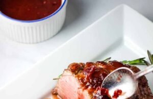 Boneless Pork Loin Roast with Cranberry Orange Glaze
