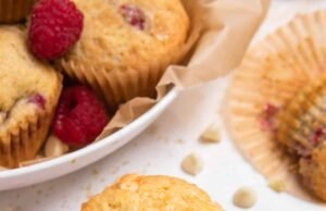 WHITE CHOCOLATE RASPBERRY MUFFINS