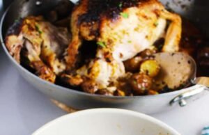Roasted Chicken and Potatoes with Sun Dried Tomato Pesto