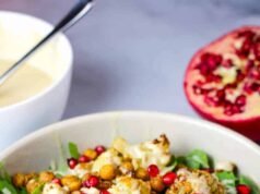 Roasted Cauliflower Salad with Tahini Dressing