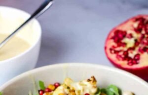 Roasted Cauliflower Salad with Tahini Dressing