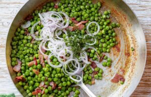Sauteed Green Peas and Bacon