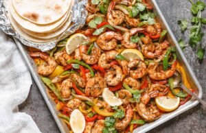 Sheet Pan Shrimp Fajitas