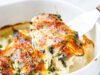 Spinach Chicken Casserole with Cream Cheese and Mozzarella