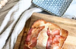 Air Fryer Bacon and Egg Toasts