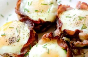 Air Fryer Bacon and Egg Cups