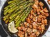 Garlic Butter Chicken Bites with Lemon Asparagus