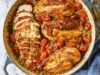 Creamy Pesto Chicken with Roasted Tomatoes