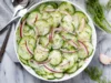 Marinated Cucumber Salad with Creamy Dill Sauce