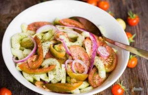 Marinated Tomato Cucumber Salad