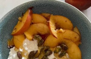 Peaches and Cottage Cheese